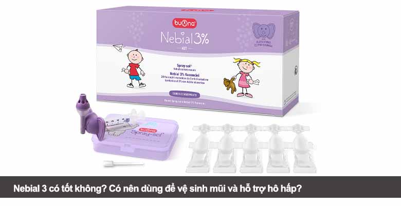 Nebial 3 có tốt không? Có nên dùng để vệ sinh mũi và hỗ trợ hô hấp?